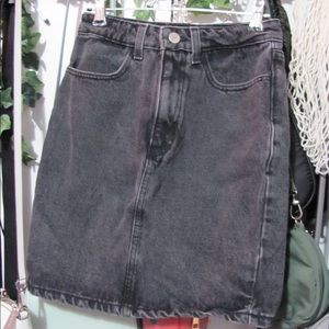 American Apparel Black Denim Skirt